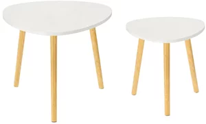 Image Set de mese de cafea Chomik FAT2275, White/Natural
