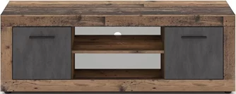 Тумба под телевизор Mebel Elite Blago 140см, Dark Oak/Graphite