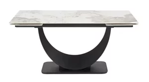 Image Стол для кухни HALMAR FERNANDO, Beige Marble/Black