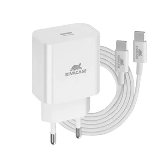 Зарядка Rivacase PS4101 WD4 + кабель USB Type-C, White