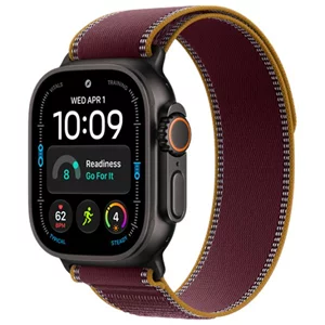 Image Умные часы Apple Watch Ultra 4 GPS + LTE 49mm MJC44 Black Titanium Case Burgundy Trail Loop M/L
