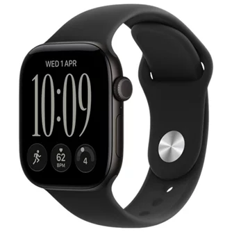 Ceas inteligent Apple Watch Series 12 GPS 46mm MJEK4 Black Aluminium Case with Black Sport Band S/M
