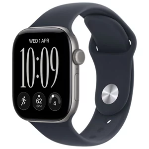 Image Ceas inteligent Apple Watch Series 12 GPS 46mm MJEH4 Space Grey Aluminium Navy Blue Sport Band S/M