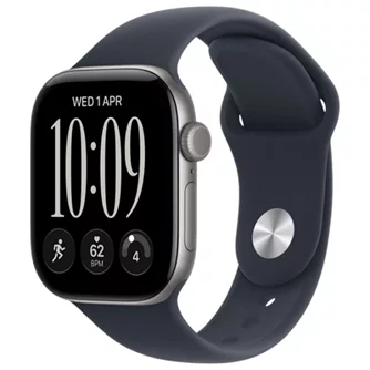 Ceas inteligent Apple Watch Series 12 GPS 46mm MJEH4 Space Grey Aluminium Navy Blue Sport Band S/M