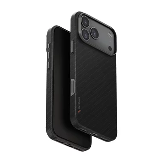 Husă Uniq iPhone 17 Pro Hybrid MagClick Keva Edge, Carbon Black
