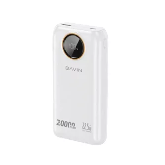 Внешний аккумулятор BAVIN PC1153S 20000mAh, 22.5W, White