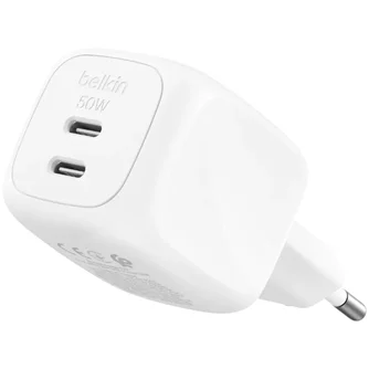 Зарядное устройство BELKIN 50w Dual USB-C White