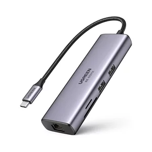 Image Adaptor UGREEN HUB 7in1 USB-C CM512, Grey