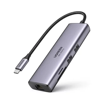 Adaptor UGREEN HUB 7in1 USB-C CM512, Grey