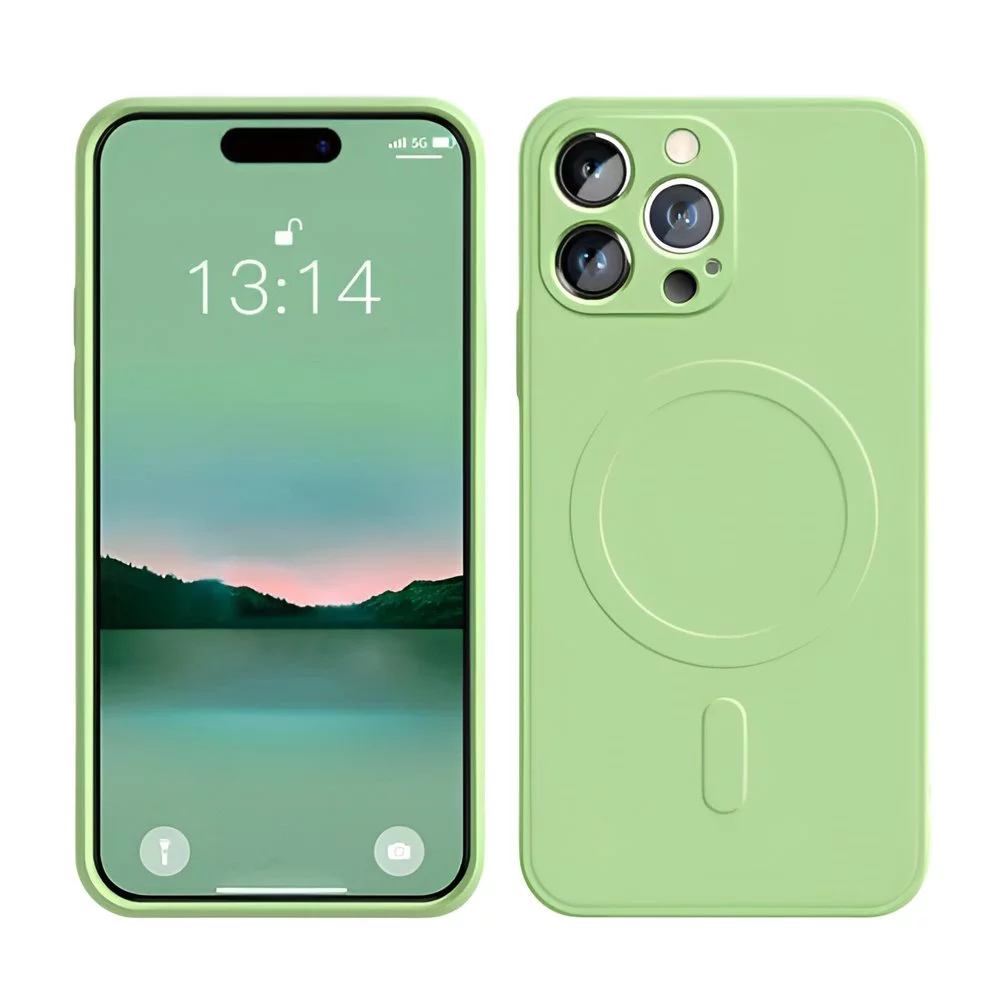 Чехол WOO iPhone 16 Pro Max Liquid Silicone Magsafe, Green