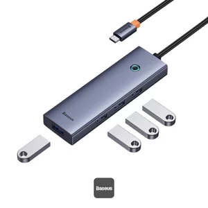 Image Adaptor Baseus UltraJoy Series 4in1 USB-A 3.0 to 4*USB-A 3.0, Space Grey