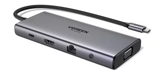 Adaptor UGREEN HUB CM639 11in1 Type-C 100W, Space Gray