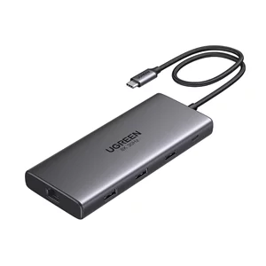 Image Adaptor UGREEN HUB CM639 10in1 USB-C 100W, Space Gray