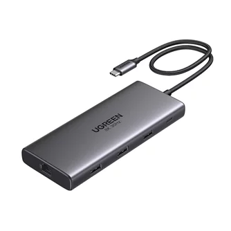 Adaptor UGREEN HUB CM639 10in1 USB-C 100W, Space Gray