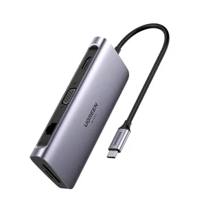 Image Adaptor UGREEN CM681 10in1 USB-C 100W, Space Gray
