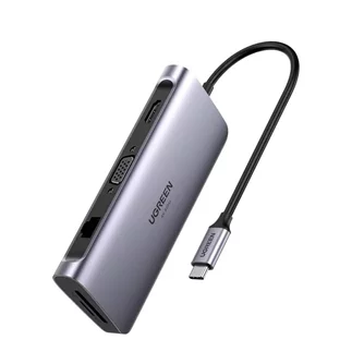 Adaptor UGREEN CM681 10in1 USB-C 100W, Space Gray