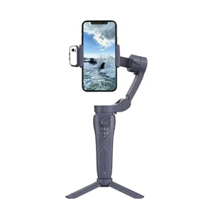 Image Stabilizator Gimbal 3-Axis F12 pentru smartphone, Dark Grey
