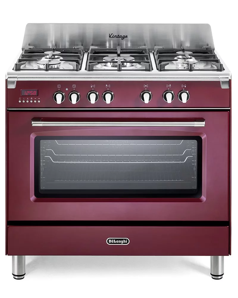 Aragaz De'Longhi MEM 965 RX ED RO 90 cm Roșu Bordeaux