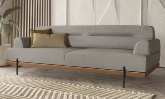 Canapea Modalife Linen 3 Light Grey