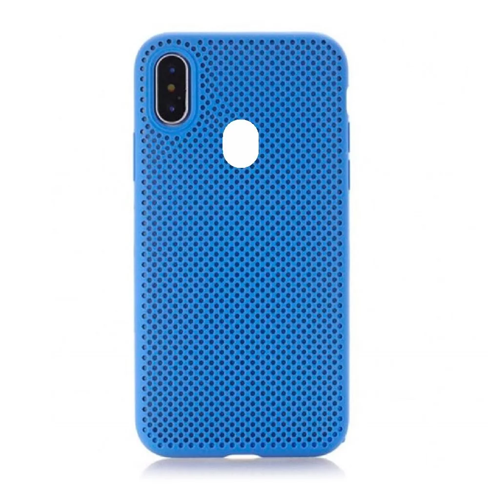 Husă Helmet Liquid Silicone Grid pentru Xiaomi Mi A2 Lite, albastru