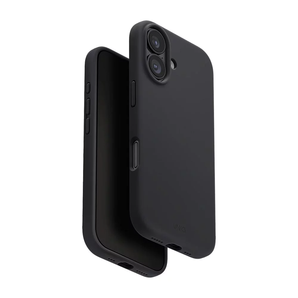 Husă UNIQ Lino Hybrid MagClick pentru iPhone 17, Charcoal Grey