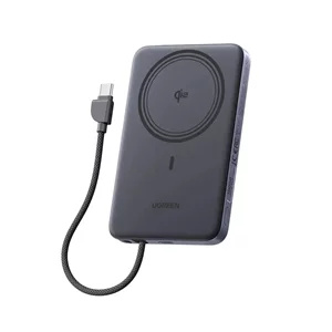 Image Внешний аккумулятор UGREEN MagFlow Air Qi2 10000mAh, 15W, Grey