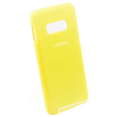 Husă Helmet Liquid Silicone Samsung S10, Yellow