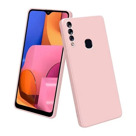 Husă Helmet Liquid Silicone Samsung A20S, Pink