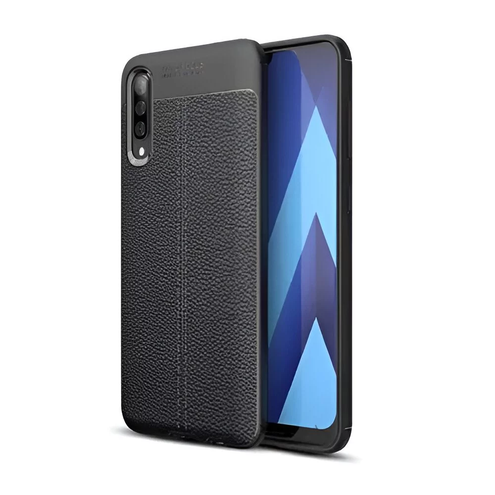 Husă Helmet TPU Leather Nylon pentru Samsung Galaxy A10s, negru