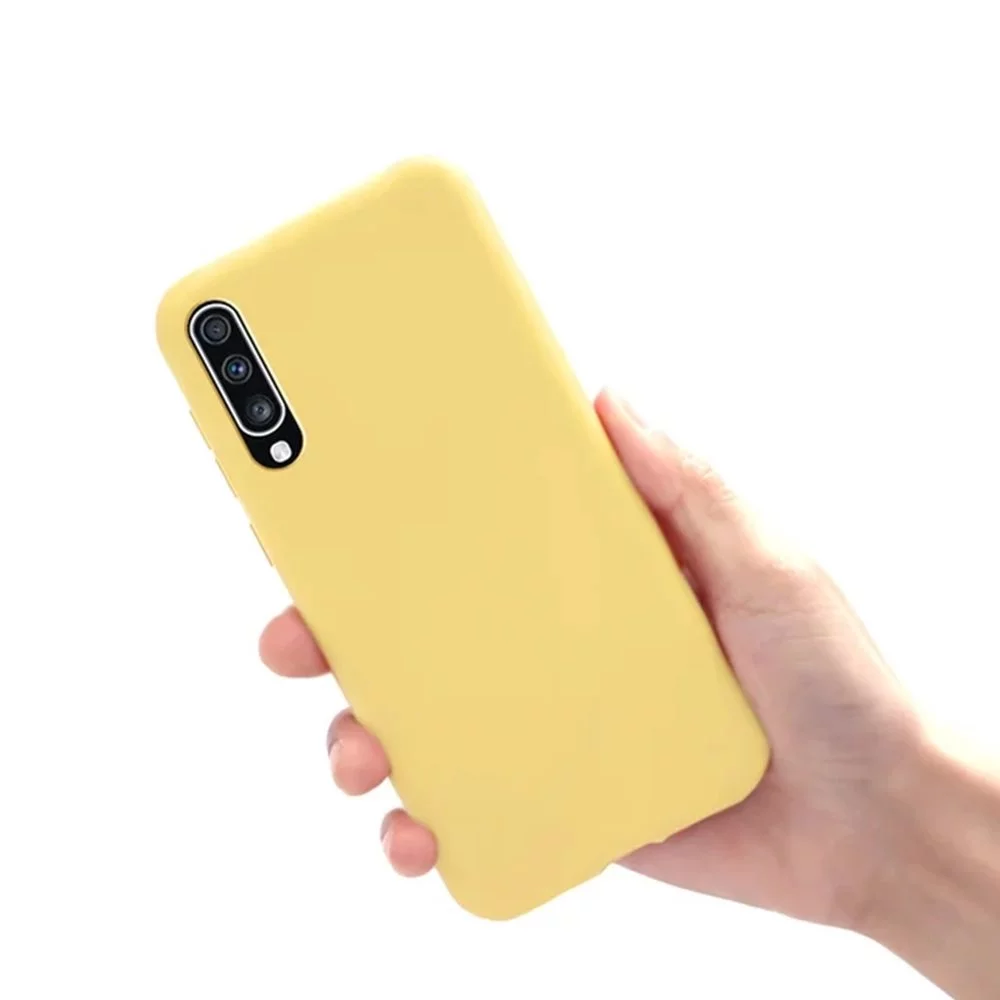 Чехол Helmet Liquid Silicone для Samsung Galaxy A30s, жёлтый