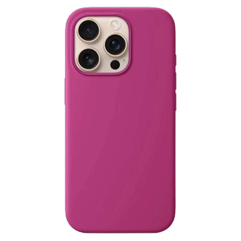 Чехол Silicon Premium iPhone 16 Fuchsia MagSafe