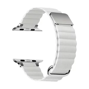 Image Ремешок Apple Watch leather Magsafe 42/44/45 White
