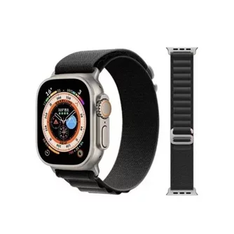 Ремешок Apple Watch 1/2/3/4/5/6/7/8/SE/Ultra/9/10 Nylon Black