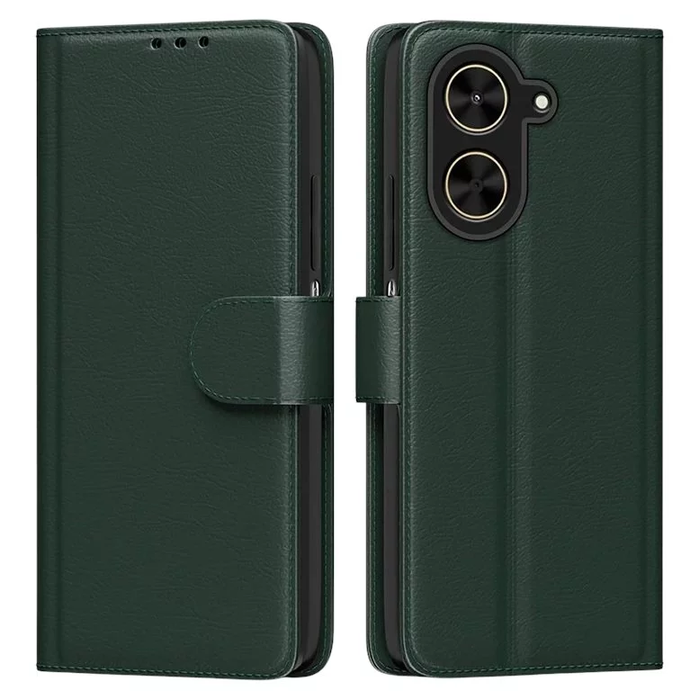 Husă Smooth/plain leather Redmi 15 Dark Green 171mm