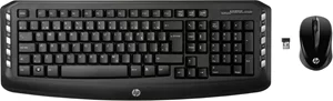 Image Беспроводной комплект клавиатура + мышь HP Wireless Classic LV290AA USB (Black)