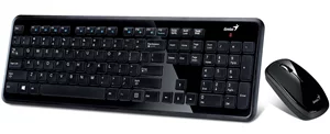 Image Беспроводной комплект клавиатура + мышь Genius SlimStar i8050 31340050103 USB (Black)