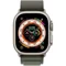 Image Ceas inteligent Apple Watch Ultra GPS + LTE 49mm MQFP3 Titanium Case with Green Alpine Loop - L