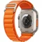 Image Ceas inteligent Apple Watch Ultra GPS + LTE 49mm MQFM3 Titanium Case with Orange Alpine Loop - L