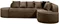Бескаркасный диван Edka Jupiter M20 210/280/50 коричневый