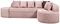 Бескаркасный диван Edka Jupiter 210/280/50 M19 пудрово-розовый