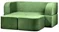 Canapea fără ramă Edka Vega 160/200/40 M27 verde