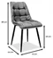 Image Стул для кухни Signal Chic Velvet Gray, Black