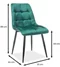 Image Стул для кухни Signal Chic Velvet Green, Black
