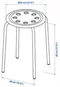 Image Taburet Ikea Marius 45cm White