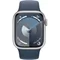 Image Умные часы Apple Watch Series 9 GPS 45mm MR9E3 Silver Aluminium Case, Storm Blue Sport Band M/L