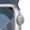 Ceas inteligent Apple Watch Series 9 GPS 45mm MR9E3 Silver Aluminium Case, Storm Blue Sport Band M/L