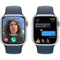 Image Умные часы Apple Watch Series 9 GPS 45mm MR9E3 Silver Aluminium Case, Storm Blue Sport Band M/L