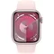 Image Ceas inteligent Apple Watch Series 9 GPS 45mm MR9H3 Pink Aluminium Case, Light Pink Sport Band M/L