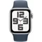Ceas inteligent Apple Watch SE (2023) GPS 44mm MREC3 Silver Al. Case, Storm Blue Sport Band S/M