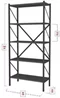 Image Etajera Fabulous Shelves Metal 5 sectiuni Anthracite